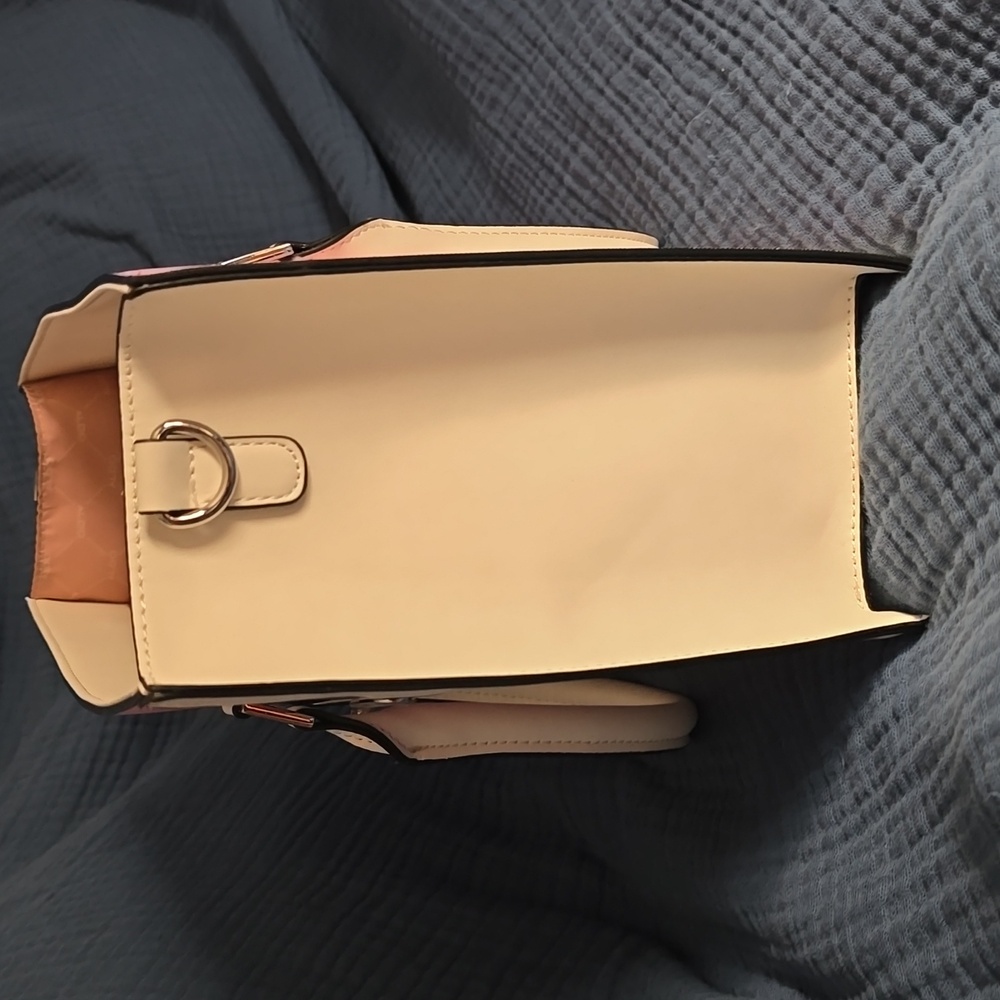 Aldo Pink and White Satchel with Structured Design - Picture 4 of 8